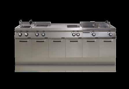 and Cooking energy times saving, are reduced thanks to up the to 50%, large compared to a traditional static oven and can work with 2 trays simultaneously.