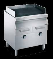 modular cooking line Solid Tops Fry Tops Grills Fryers gas top model, 800 mm width on gas static oven solid top with