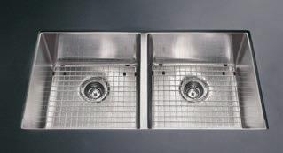 THE DESIGNER SERIES UNDERMOUNT SINKS 18 GAUGE, 18-10 STAINLESS STEEL BOTTOM GRID INCLUDED KCUD36/9-10BG $2,410.00 10 mm radius coved corners Shipping Weight 46.85 lbs. (20.9 kg.