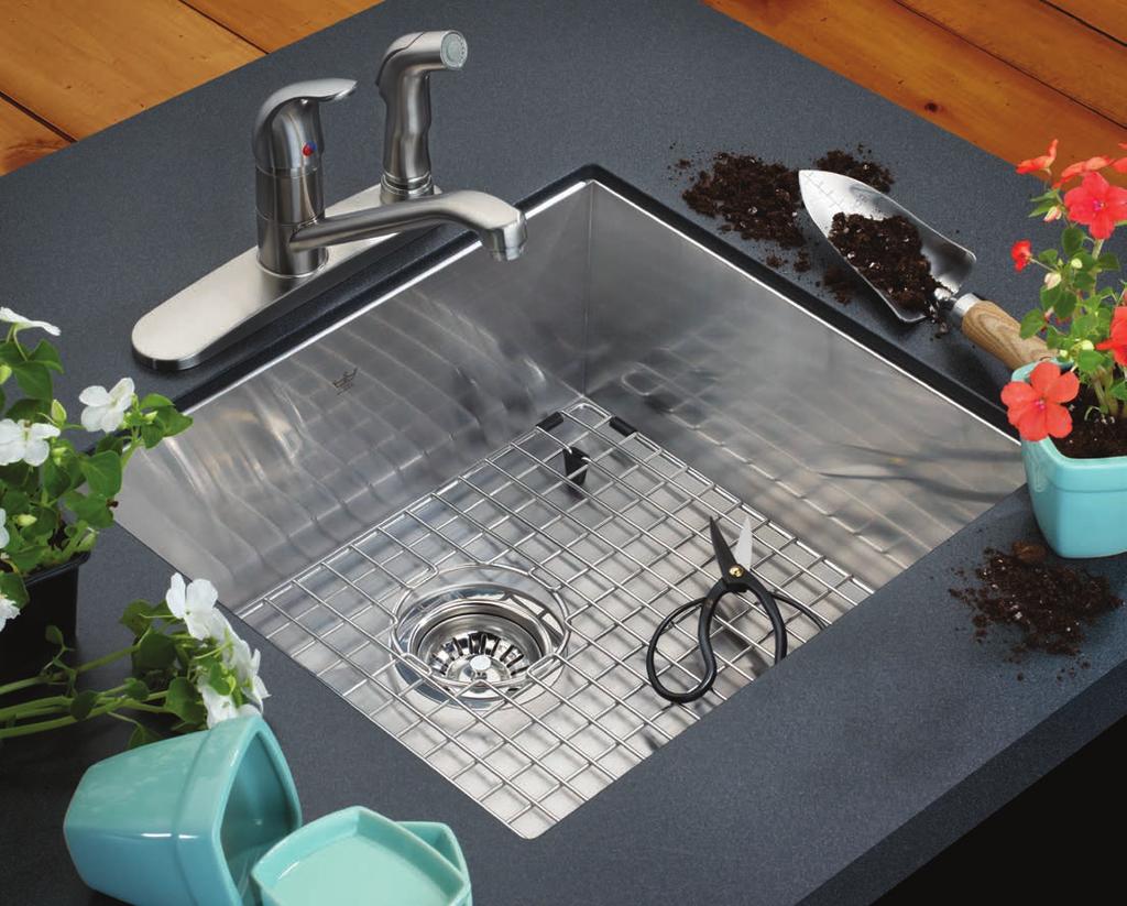 Sink model QSLF2020/8/3 with BGZ18S botttom grid Kindred Steel Queen Fabricated Dual Mount Kitchen Sinks The Versatile Design Option Born of innovative design, with an eye to versatility, the Steel
