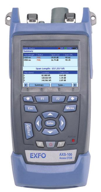 Designed for boosting OTDR testing efficiency, whether for multimode or singlemode applications, the AXS-100 software offers: Full access to OTDR traces from major test equipment