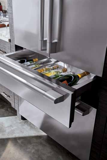 Wine Cooler Kid s Drawer Features Convertible Middle Drawer You have a lot of plans, so our 36-inch French Door Refrigerator offers a helpful drawer with a lot of options.