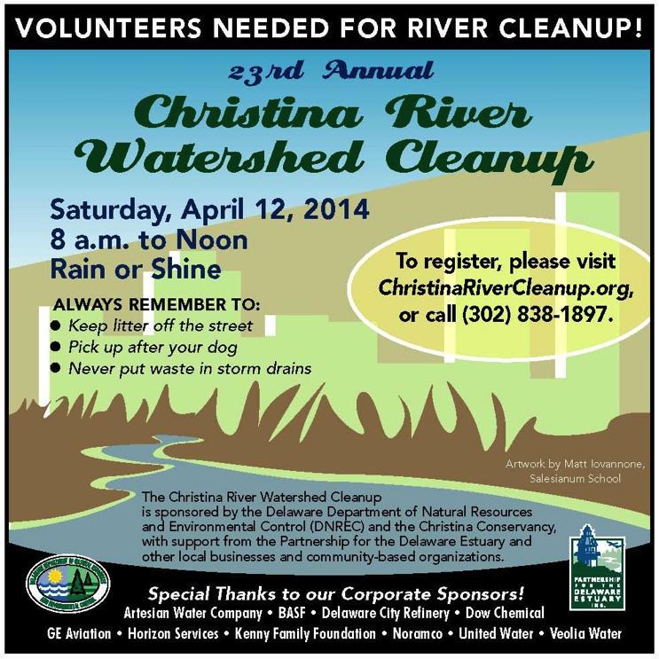 The folks of northern Delaware organize a community event every Spring to cleanup the Christina River. Consider your community. Where have you seen a pollution problem?