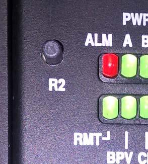 The alarm LEDs - BPV, CRC, and SYNC - can now latch abnormal conditions until they are reset by the user. These functions are realized in part by the newly added "R2" ("Reset Too") push button.