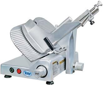 MODEL B300M GRAVITY FEED MANUAL SLICER Blade Size: Max. Slice Thickness: Max. Round Cut: Max. Rectangle Cut: Features: Body Anodized polished aluminum cast with non-corrosive metal frame.