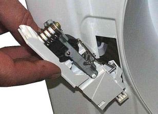 Door lock Remove the screw, release the