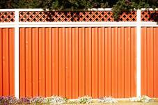 Standard timber paling and metal sheet fences are acceptable within enclosed, non public boundaries.