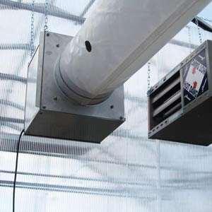 Heat Distribution Convection Tubes Heat convection tubes work in conjunction with a inflation fan that inflates the polyethylene tube extending it the length of the greenhouse.