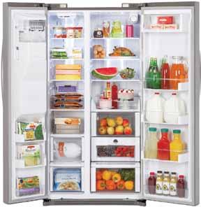 2011 LG Home appliances collection SIDE-BY-SIDE refrigerators Two separate full-length compartments sideby-side.