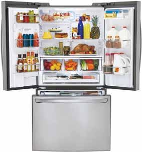 * * Standard width French Door Refrigerator, excludes other LG manufactured products. Slim SpacePlus Ice System Ice makers are great, but not if it means you can t fit all of your food in the fridge.