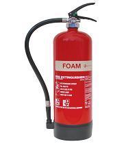 Foam fire extinguisher Used for type (A) & (B) Fires Red or Cream cylinder Last 75 sec 4M ideally for both class A & B fire risks exist.
