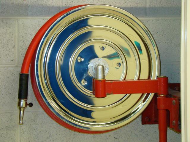 Hose reels and flaked hose These