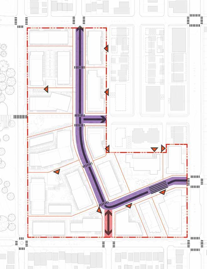 3.4.2 Vehicular Figure 3-21: Vehicular Vehicular circulation primarily occurs along the new central street, 35th Avenue and 36th Avenue.
