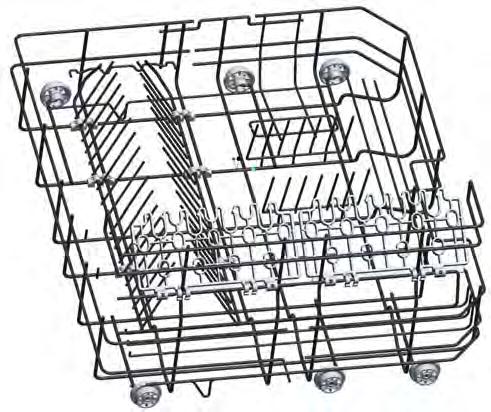 Plate racks of Basket When load bigger Dinner plates, please fold the rack to left picture showed location. The maximum plate can be loaded is 270mm(10 inches) diameter.
