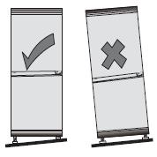 o If the front of the appliance is positioned slightly higher than the rear, the door can be opened and closed more easily.