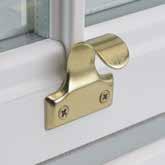 All window hardware is available in white, gold, chrome or satin chrome.
