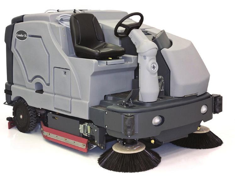 Cleaning paths up to 67 inches are available on the Condor XL.