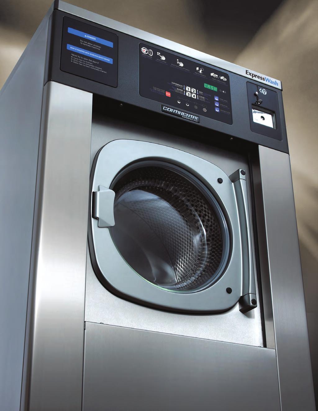 GIRBAU EXPRESSWASH HIGH-PERFORMANCE WASHER-EXTRACTORS FOR VENDED LAUNDRIES Continental Wash Washer-Extractors deliver unmatched energy efficiency to return dollars to your bottom line.