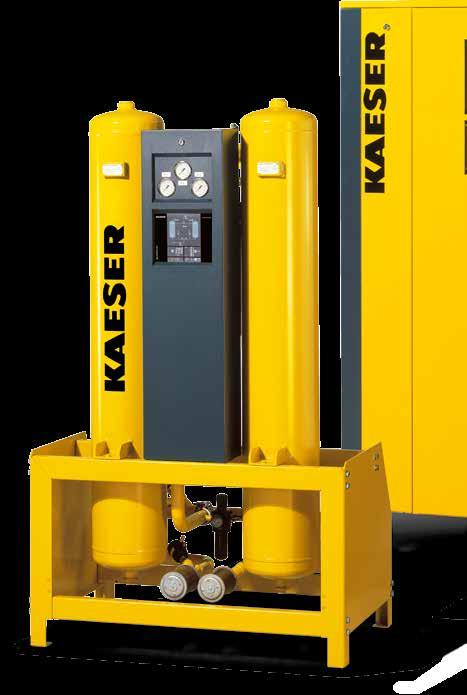 DC series Powerful, compact and reliable DC to 545 Minimal operating and service costs As with the smaller DC desiccant dryers from KAESER KOMPRESSOREN, compact and large desiccant dryer models alike
