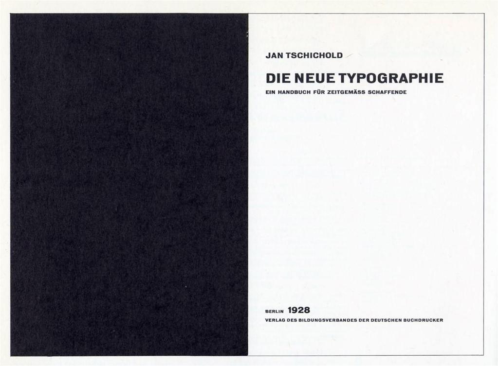 Jan Tschichold In the book Tschichold condemned the use of serif fonts, as well as