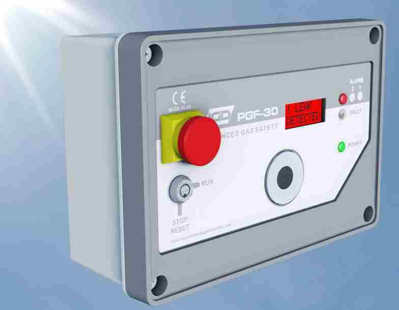 PGF- Effective Gas Safety Proving and Gas Detection Controller Gas Pressure Proving For use with Natural Gas LPG - or Laboratory gas supplies, both high and low pressure ensuring system integrity