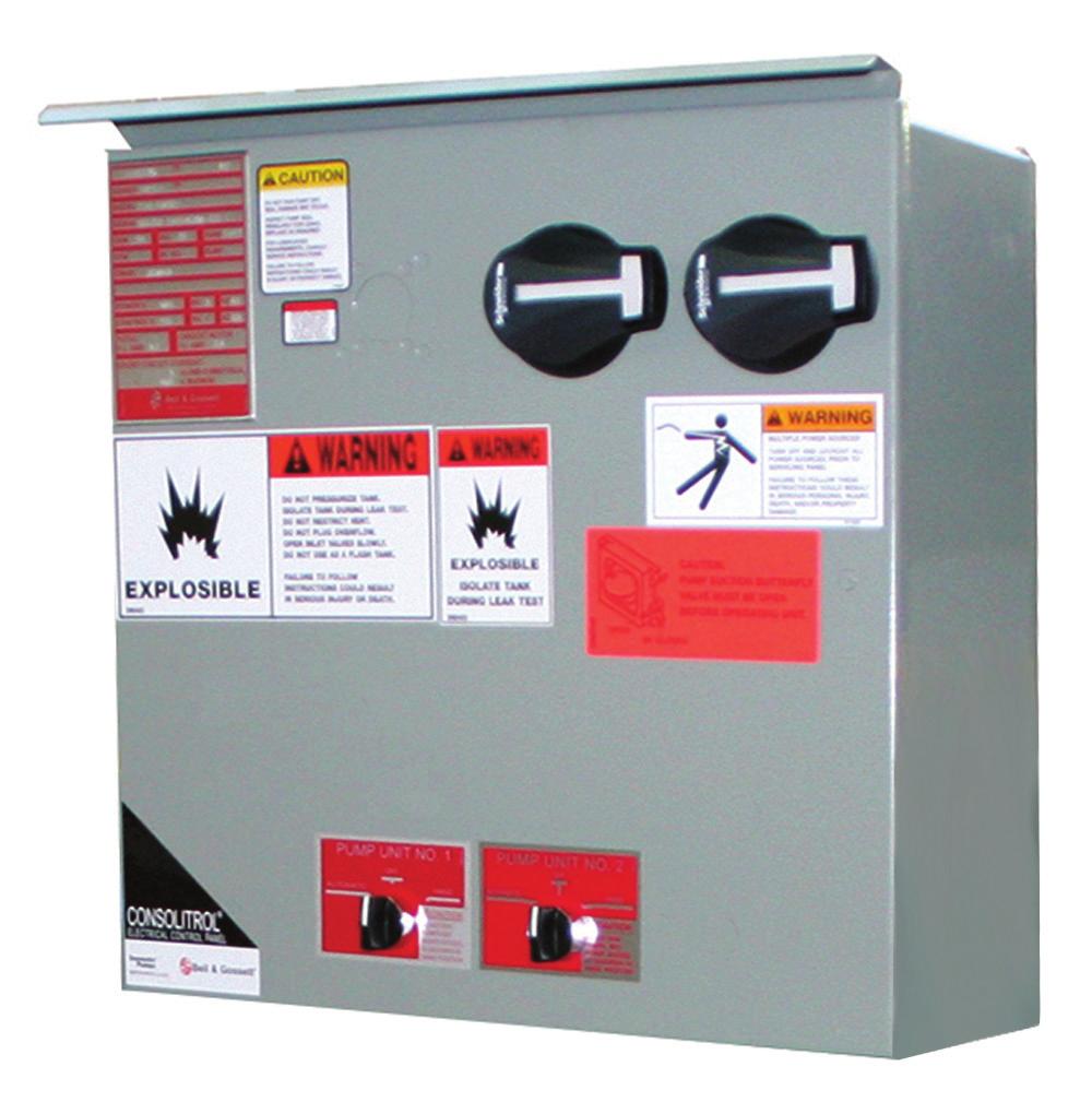 BOILER FEED UNIT CONTROLS Consolitrol Control Cabinets are available to comply with other NEMA and JIC specifications.