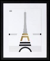 White/black/gold 104011028820 H50xW40cm $199 PARIS ART