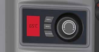 controls with electronic user interface with LCD display, providing feedback on hot water temperature and availability Has a hard-wearing, black insulation outer shell made from recycled materials,