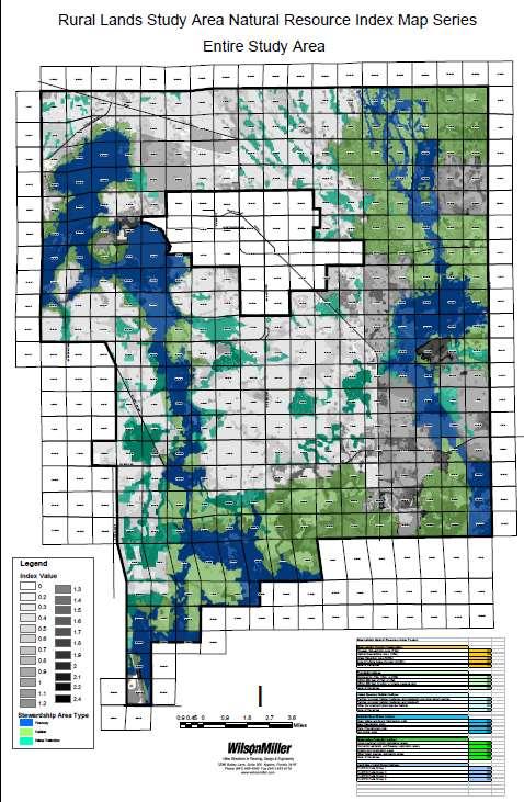Collier County RLSA Natural Resource Matrix Conservation corridors based on