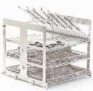 Customized accessories are available upon request through wide range of inserts and trays available: 2 Level Washing Trolley For 4 DIN Baskets 3 Level Washing Trolley For 6