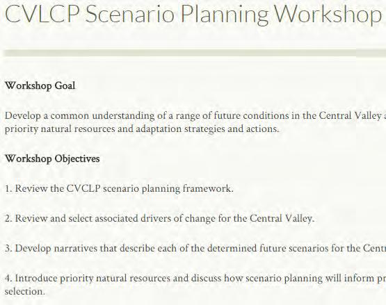 Objective 3.4. Scenario planning workshop.