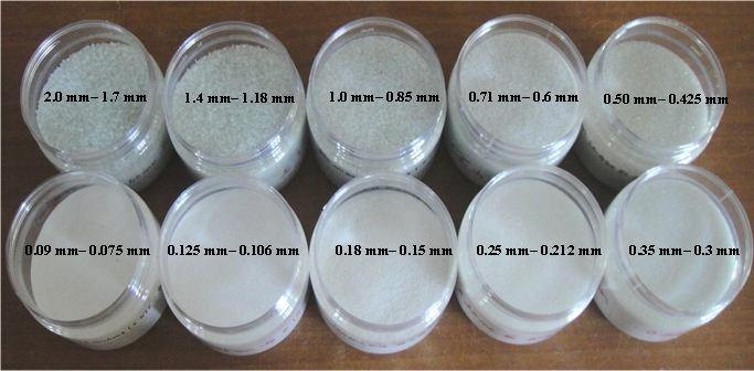 Apparent Opening Size (A.O.S.) or Equivalent Opening Size (E.O.S) [ASTM D4751] Apparent opening size can be measured in four ways: 1. By sieving glass beads 2.