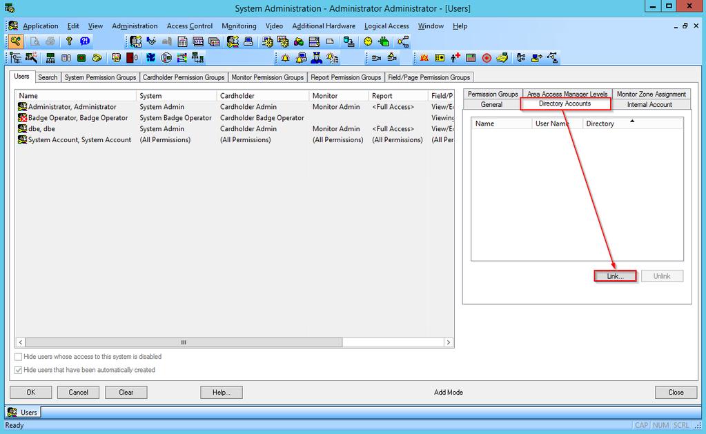 In the Select Account dialog, Select Directory from drop-down, click Search, select a Windows user (must be a