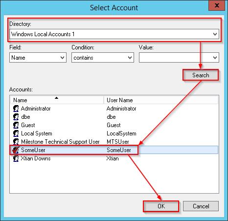 Note that a single Lenel Directory can only be linked to one Windows user.