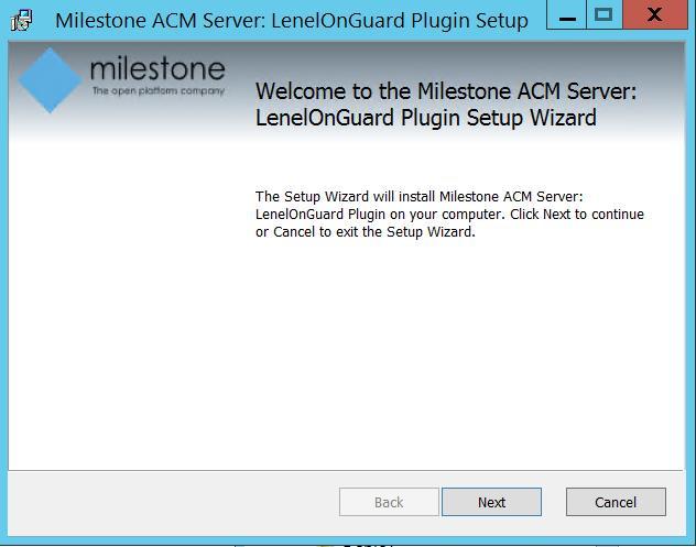 The Lenel-OnGuard plugin automatically detects the presence of both the Lenel server and the pre-installed ACM Server. If either is missing it will refuse to install.