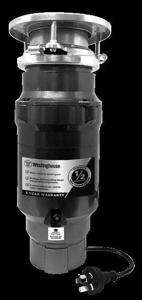 /2 HP HIGH TORQUE GARBAGE DISPOSER This product may require approval of the