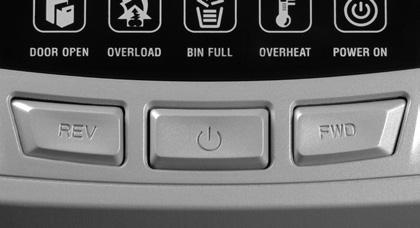 OPERATION Control button Using the power button turn the shredder on (FIGURE 2). The green light will indicate if the shredder is powered on.