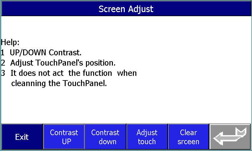 Screen adjust User can adjust the screen in this page. You will need to enter user name and password before entering this page.