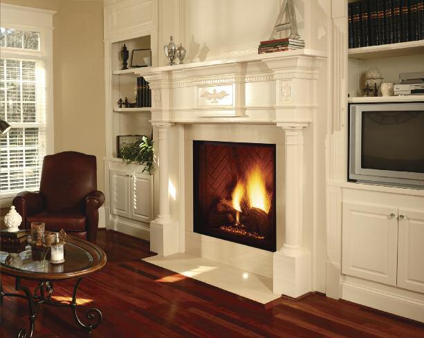 Marquis KHLDV500 with Olde English firebrick FIREBRICK OPTIONS: Herringbone firebrick in Olde English; or traditional firebrick in Tavern Brown and Cottage Red (purchase of brick is required for all