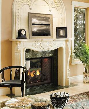 View the dancing flames and realistic logs through Clear- View ceramic glass and adjust the accent light using the manual dimmer to set the perfect mood.