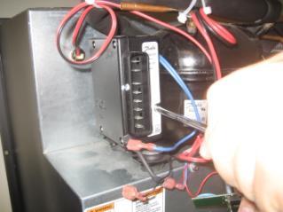 Remove all wires from compressor module and load