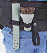 Padded belt is adjustable for operators comfort.