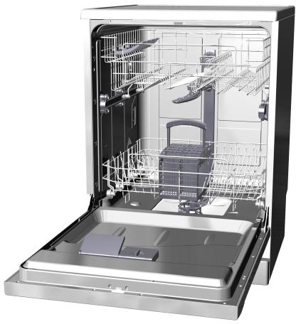 Dishwasher Features 4.Prior Using for the First Time Before using your dishwasher for the first time: A. Fill the rinse aid dispenser B. Fill the detergent dispenser 4 4 5 A.