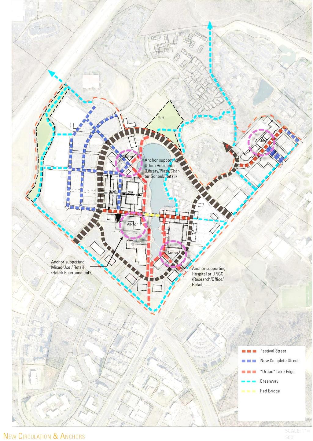 Circulation Improvements TRANSFORM SUBURBAN to URBAN - Transform existing major street