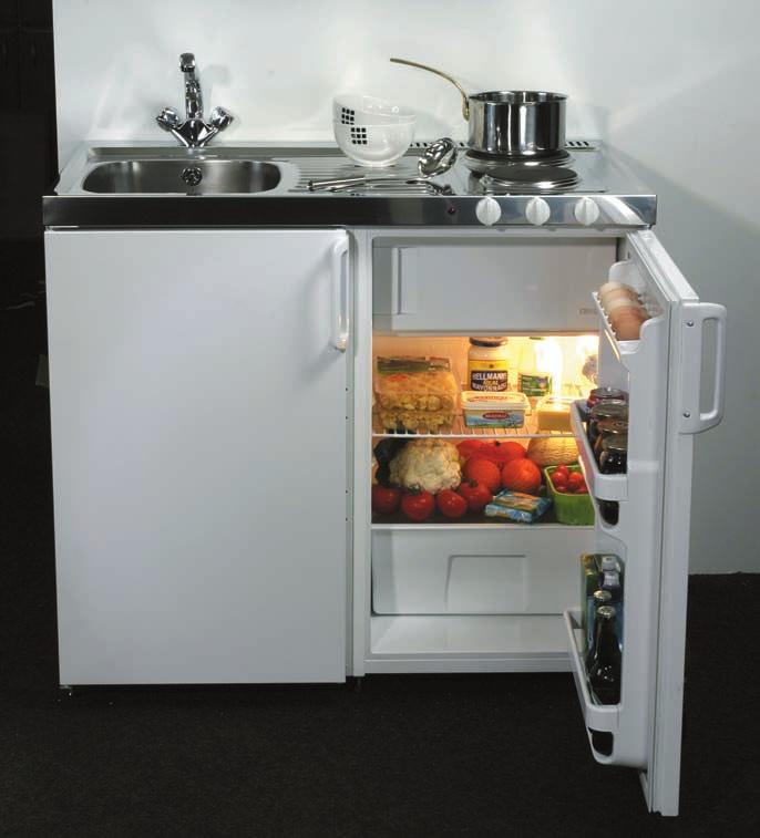 MK11L 1000W x 600D x 900H Safety feature All mini-kitchens feature a 60 minute auto cut-out safety timer.