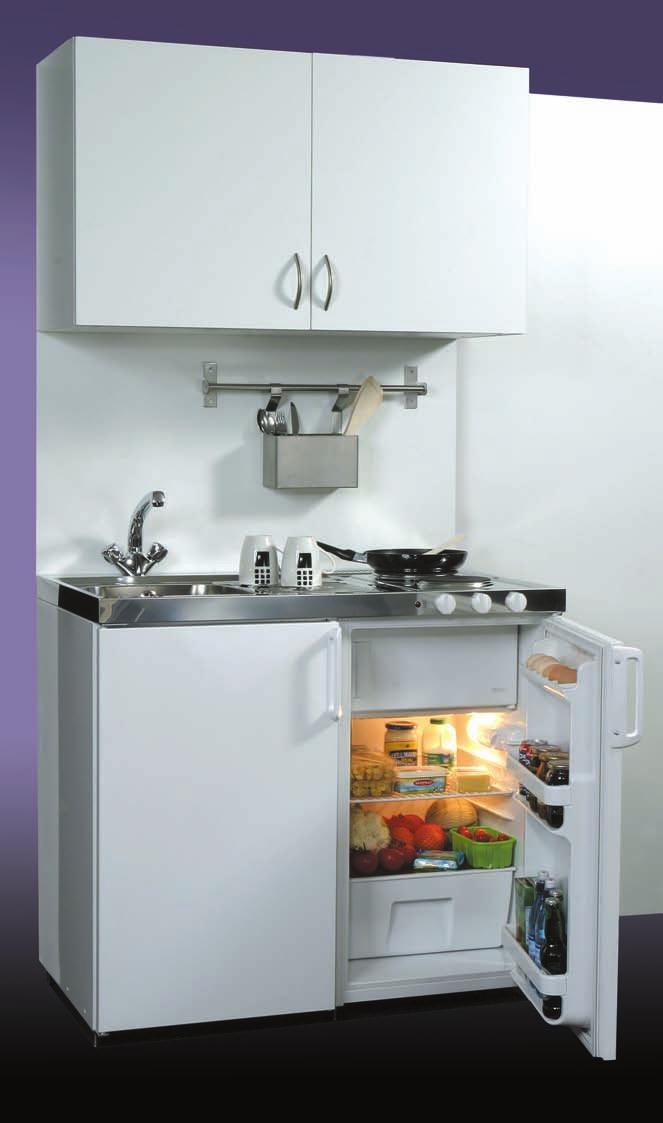 (see page 19) All kitchenettes include 1000W x 300D x 570H wall