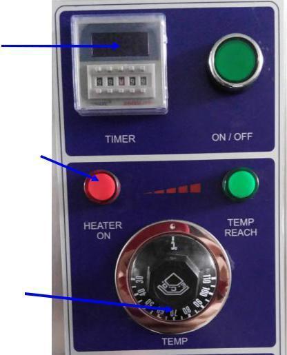 6.Cooling fun: to cool the circuit board D. Operation panel: Temperature knob: set suitable temperature by clockwise and unclockwise.
