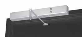 7220/7230 Surface mounted to the push (stop) frame face Double lever arm mounts directly to the door Minimum 3-1/2" (89mm) ceiling clearance required Where ceiling clearance is between 2" and 3-1/2"