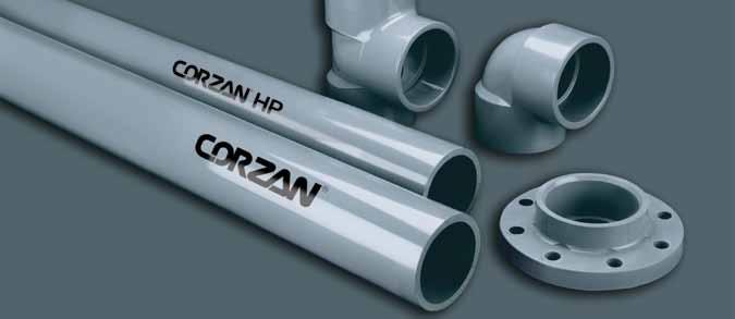Size availability Corzan Industrial Systems are available from ¼" to 24" diameter (Schedule 40/80). Corzan HP Industrial Systems are available in sizes up to 8" diameter (Schedule 40/80).