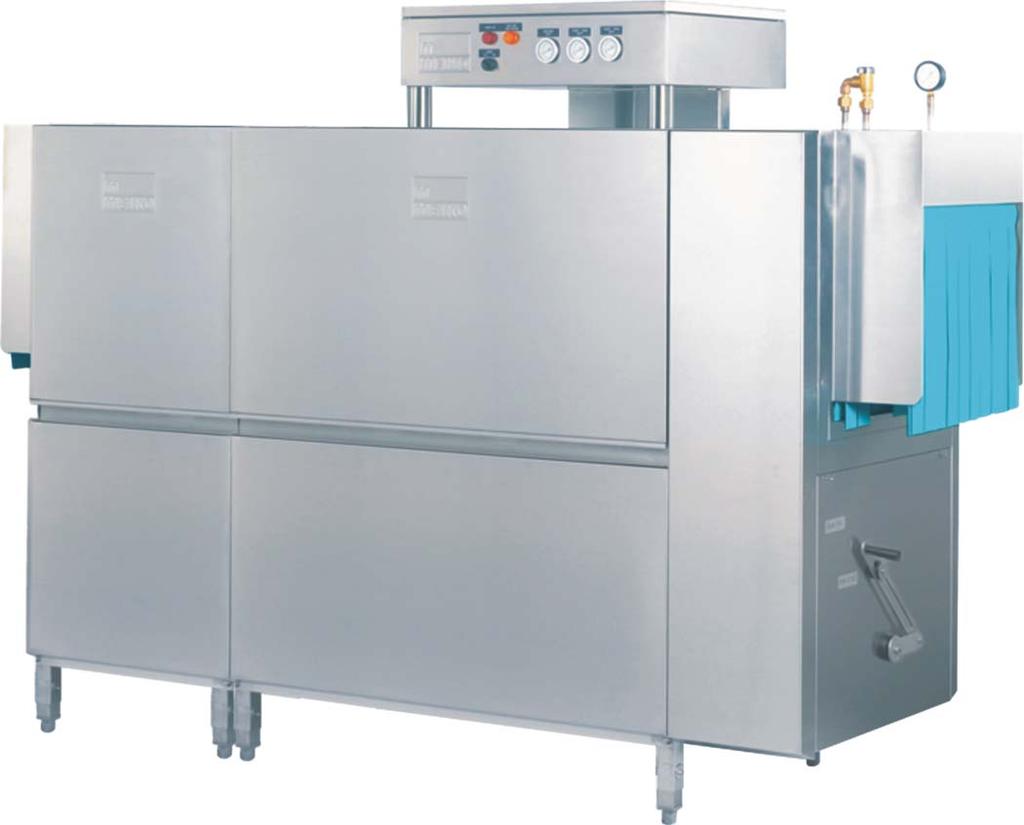 The clean solution pecial Features: ynchronized side-drive dual rack rail pawl-bar system ensures complete water coverage from every angle, even the bottom of the rack Large, insulated front are